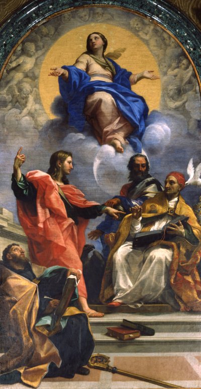 The Immaculate Conception with St John and St Augustine by Carlo Maratta or Maratti